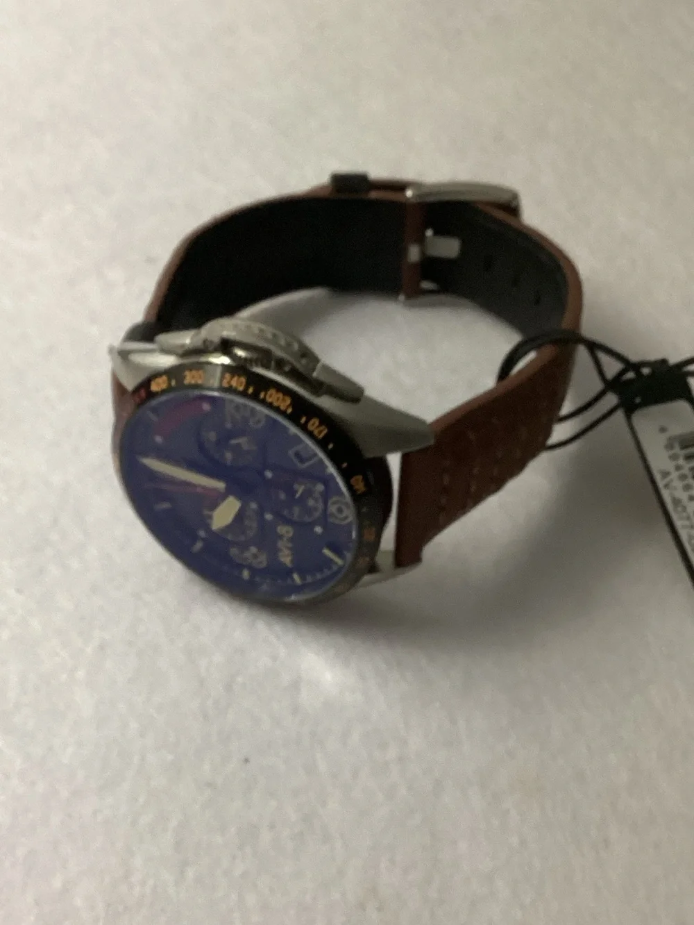 AVI-8  P-51 Mustang Blakeslee Bronze Oak Brown Genuine Leather Strap Watch, 43mm